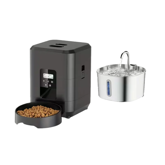NNETM Smart Pet Water Dispenser & Automatic Cat Feeder Set-0